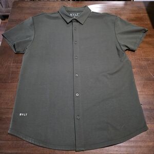 BYLT Basics Men's Green Casual Button Down Shirt